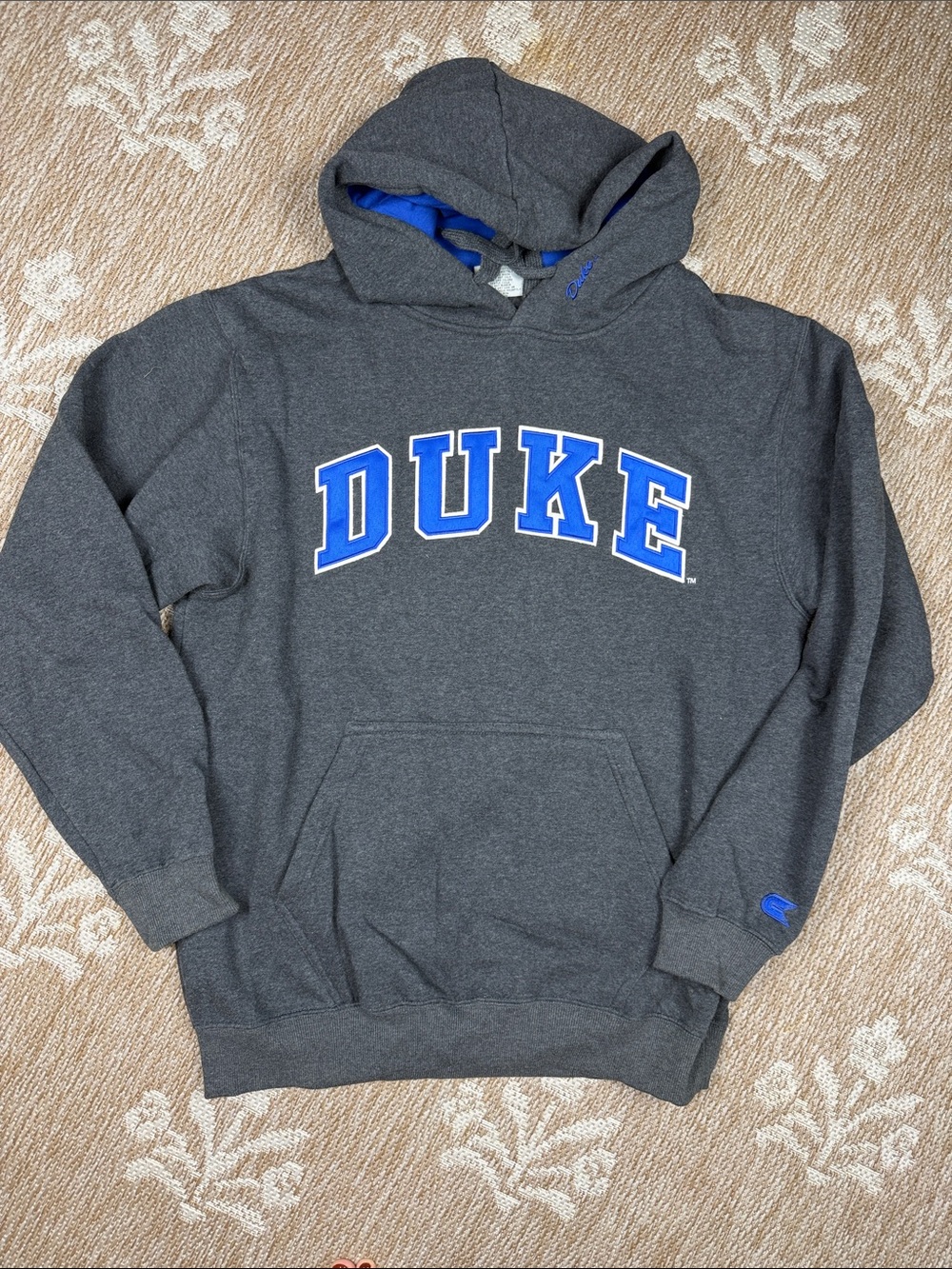 Colosseum Gray Hoodie with Blue DUKE Lettering